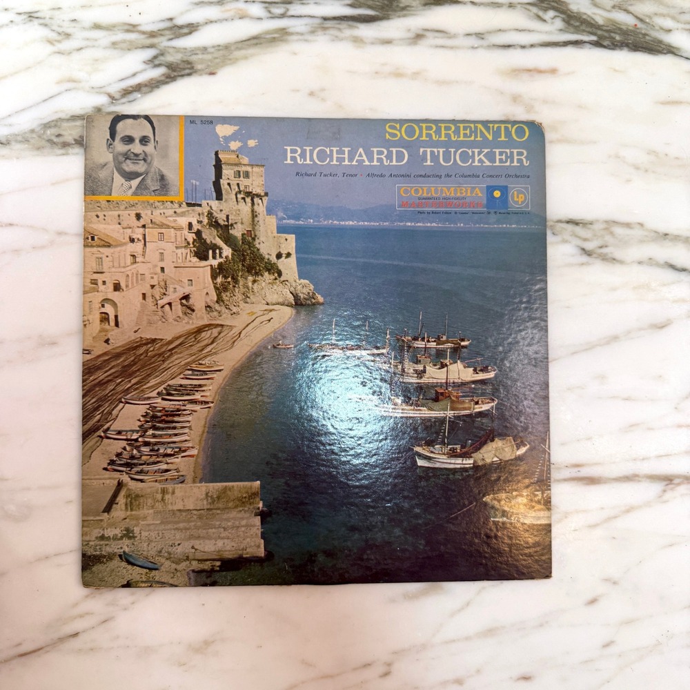 Vintage Richard Tucker Sorrento Italy LP Columbia Masterworks ML 5258